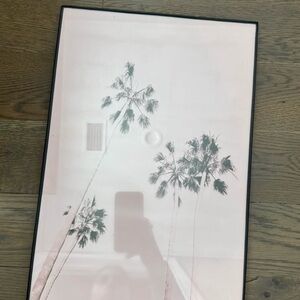 Palm Tree Wall Art in Black Frame
